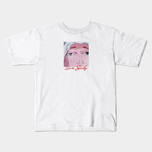 Aesthetic Crying Girl Kids T-Shirt